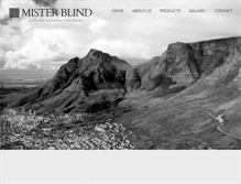 Tablet Screenshot of misterblind.co.za